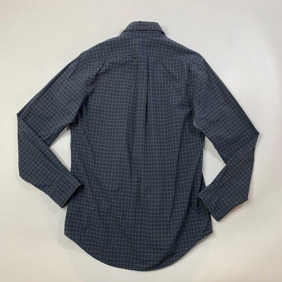 Ralph Lauren Shirt Mens S Royal Blue Cotton Stretch Check Classic Fit *READ - Picture 8 of 10